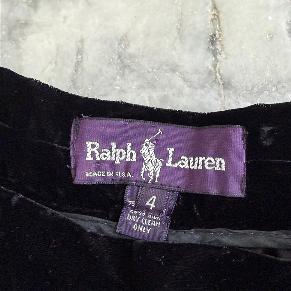 RALPH LAUREN Purple Label | Vintage Black Velvet Dress Shorts - Size 4